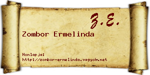 Zombor Ermelinda névjegykártya